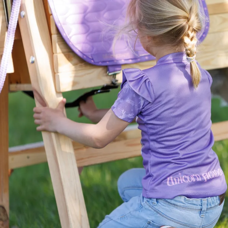 Holzpferde Schabracke "Unicorn Academy"-Kids