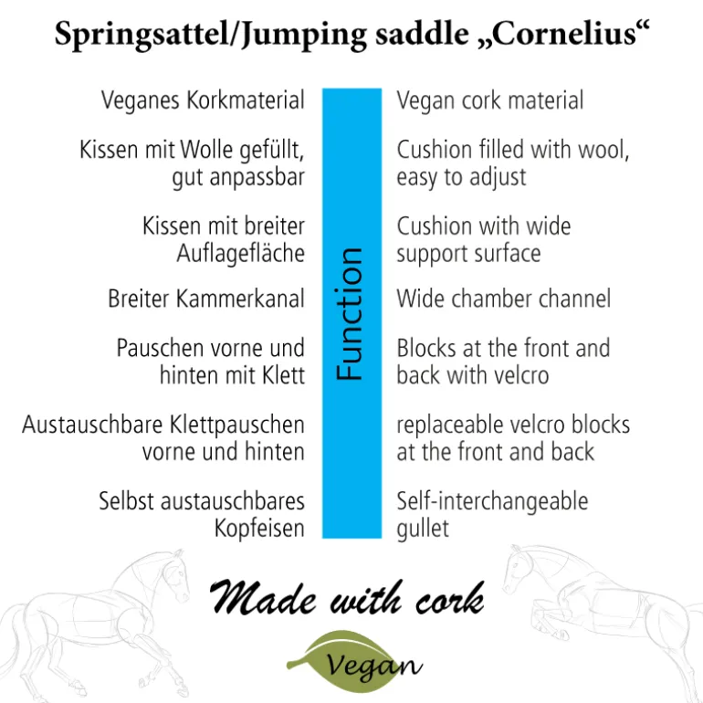 Kork-Springsattel "Cornelius"
