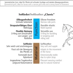 Kurzgurt Softleder "Classic" mit Elast