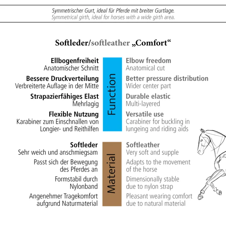 Langgurt Softleder "Comfort" mit Elast