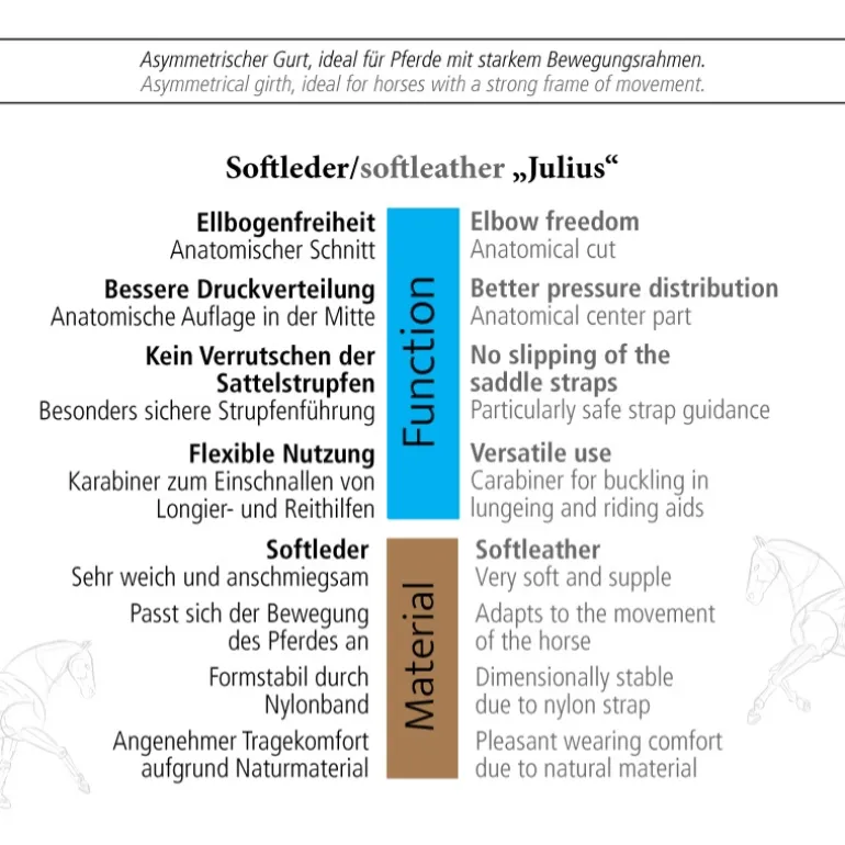 Langgurt Softleder "Julius" mit Elast