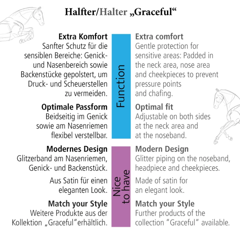 Satin Halfter "Graceful"