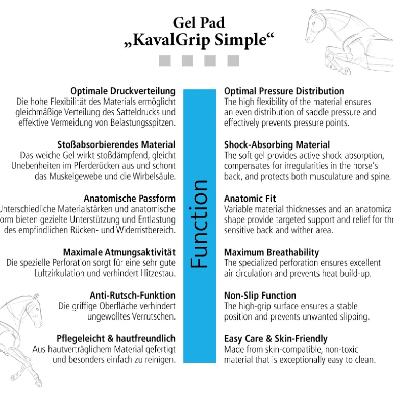 Sattelunterlage Silikon "KavalGrip Simple"