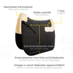 Schabracke - Lammfell mit innenliegenden Taschen