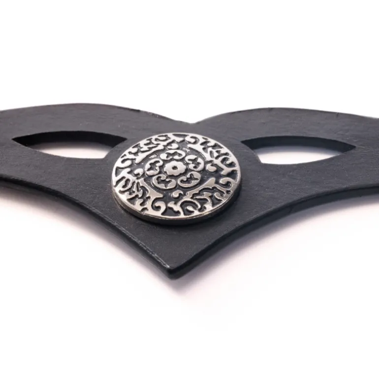 Stirnband "Celtic" gestanztes Leder, Silberemblem