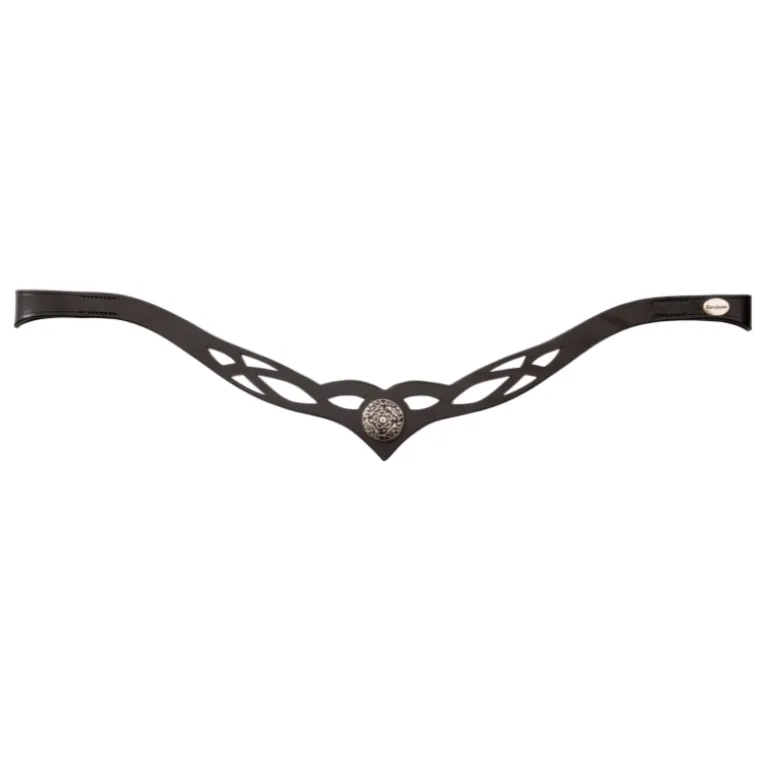 Stirnband "Celtic" gestanztes Leder, Silberemblem